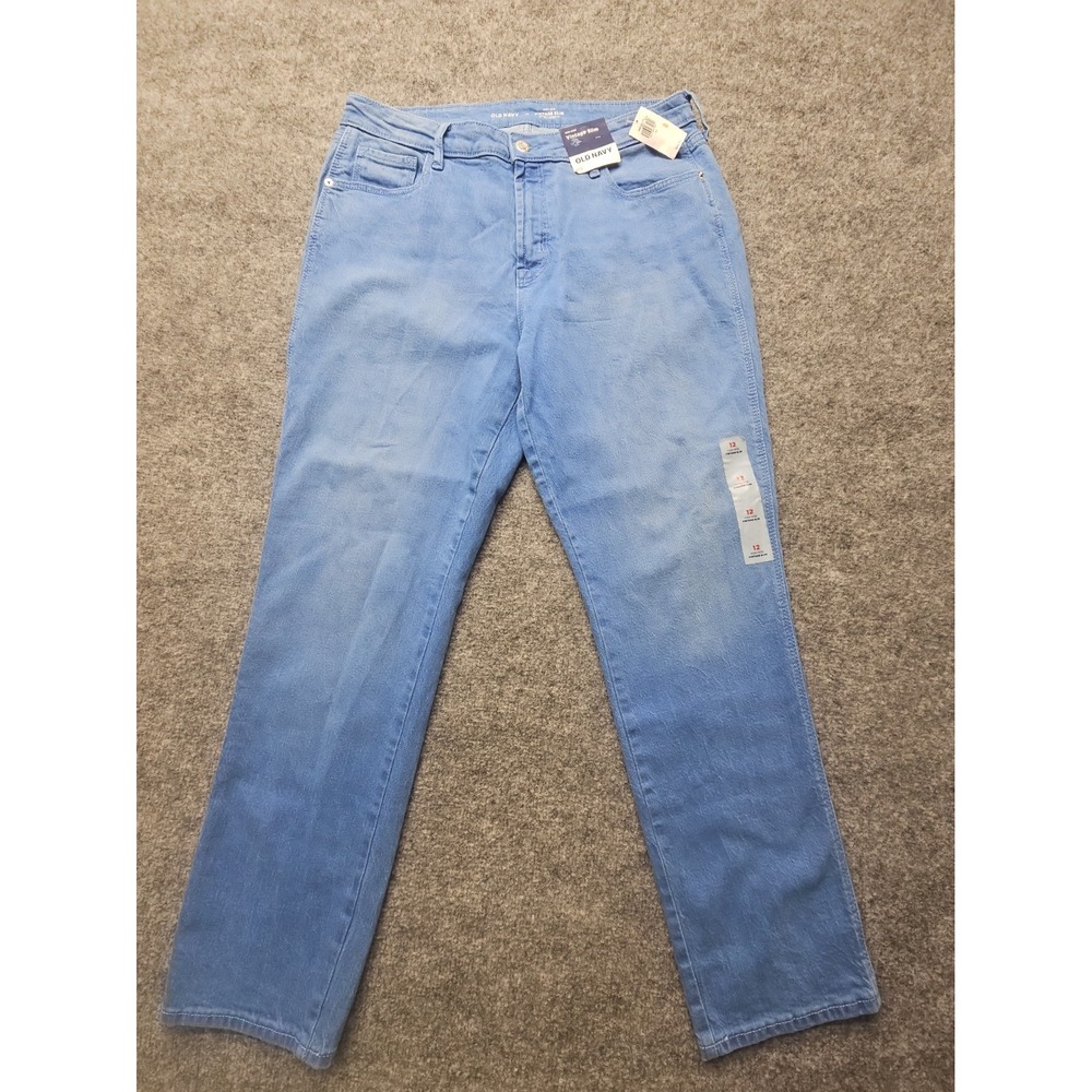 Old Navy Vintage Slim Jeans Womens 12 (34x29) Blue High Rise Denim Stretch